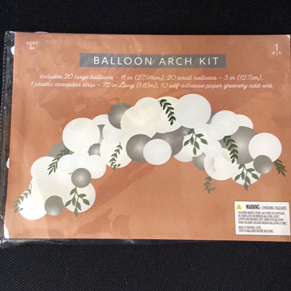 Balloon Arch Kit - White & Silver - Unbranded